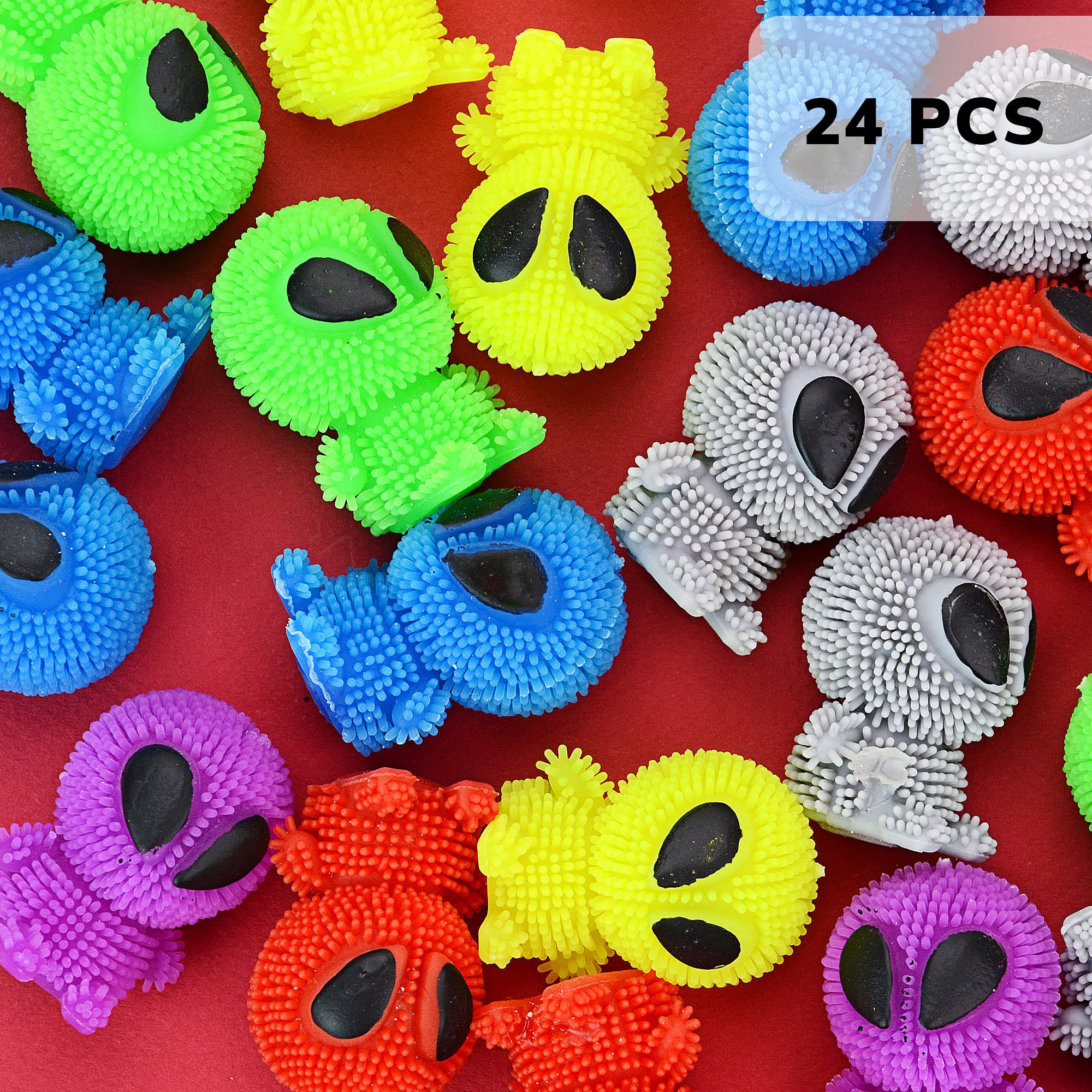 Squishy Puffer Alien Toys – 24 pcs 1.75" Sensory Space Creatures for ...