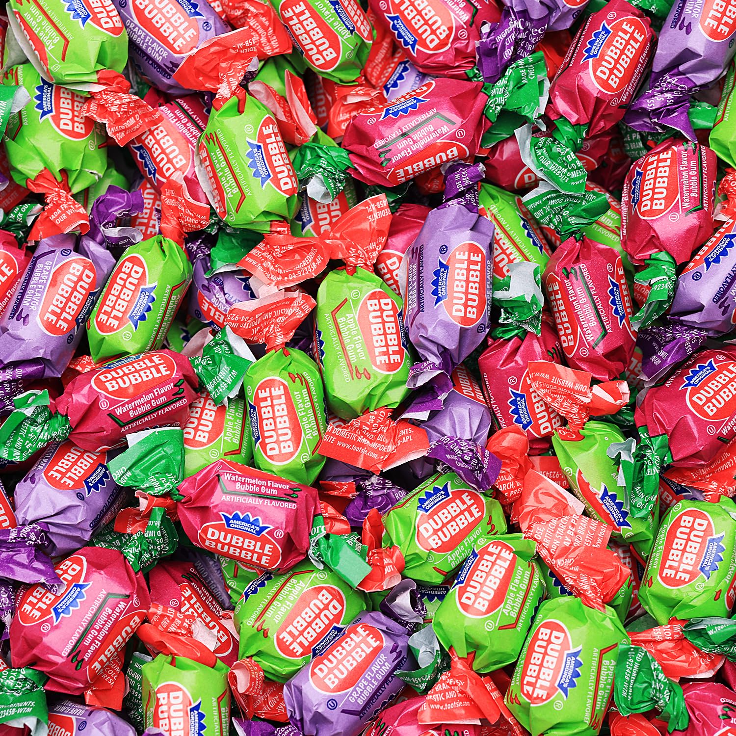 Chewing Gum - Double Bubble Grape Apple Watermelon Twist Wrapped Gum - 10 Oz Individually Wrapped Bubblegum - Chewing Bubble Gum for Kids Chewing Gum - Double Bubble Grape Apple Watermelon Twist Wrapped Gum - 10 Oz Individually Wrapped Bubblegum - Chewing Bubble Gum for Kids