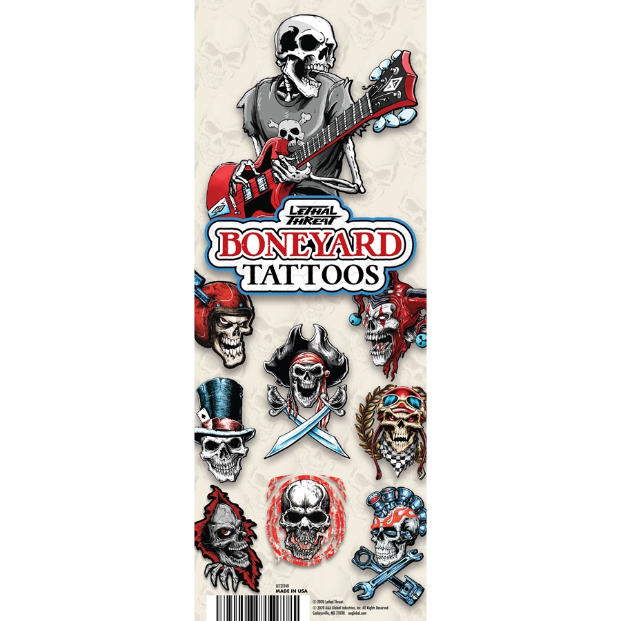 The Boneyard Skull Tattoos by Lethal Threat