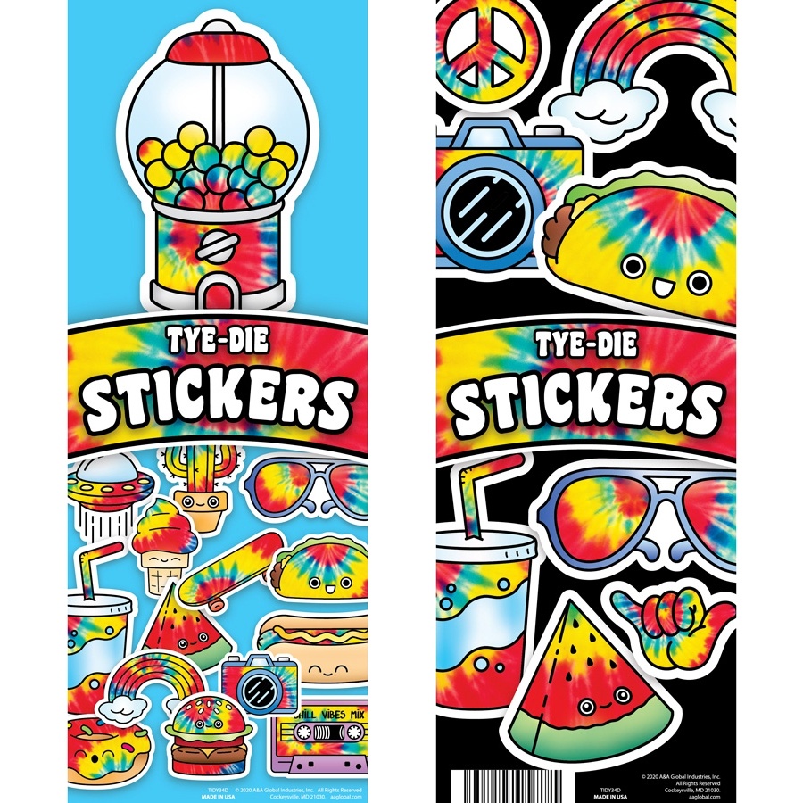 Tie Dye Stickers