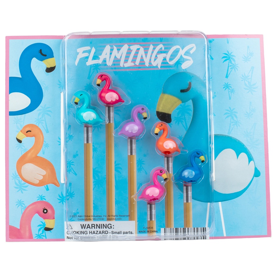 Buy Flamingo Squishies Pencil Toppers in 1.1in Capsules in 250 count