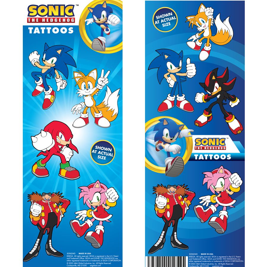 Sonic The Hedgehog™ Temporary Tattoos