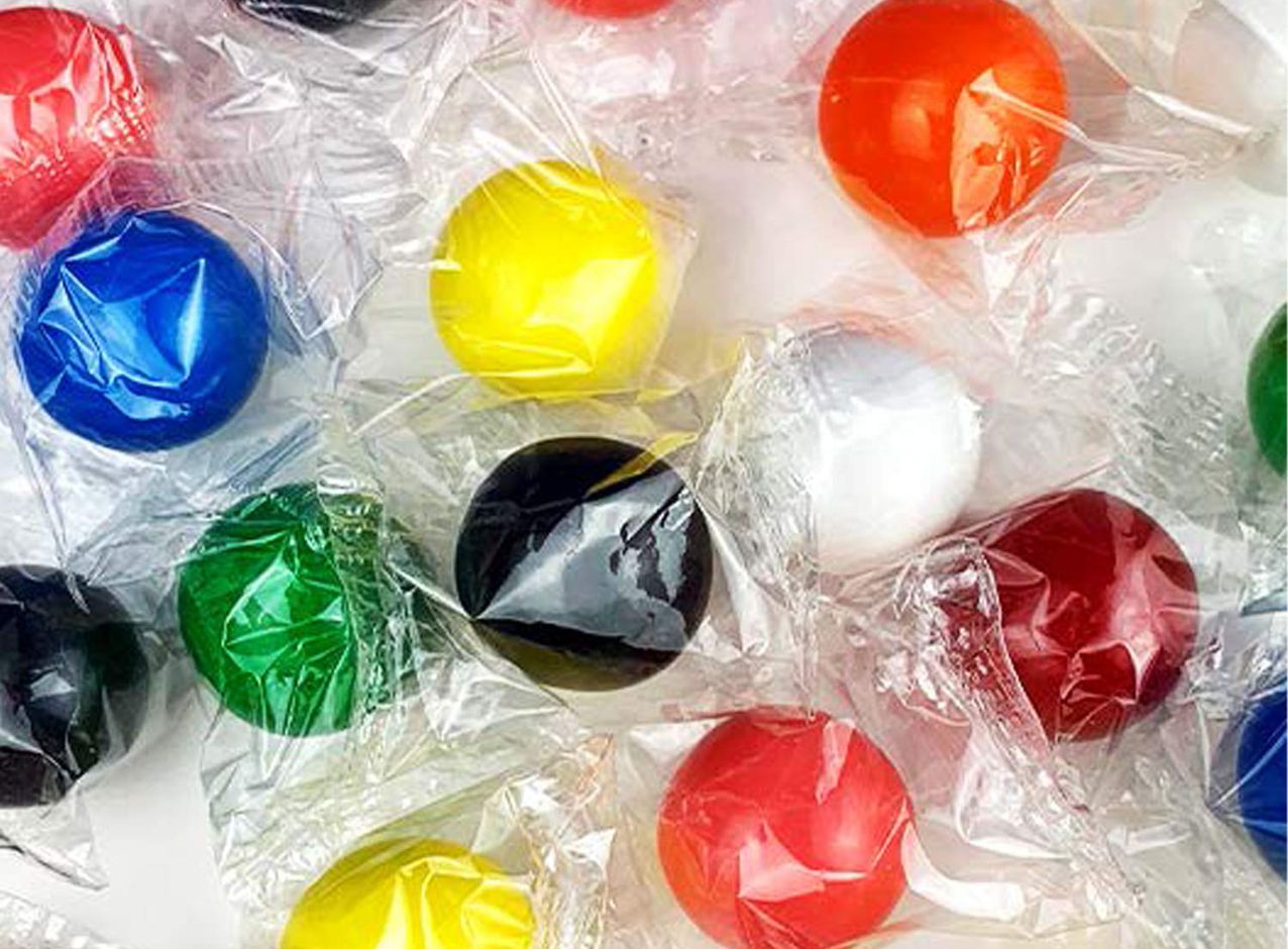 Individually Wrapped Bubble Assorted Gumballs 22 mm 12oz