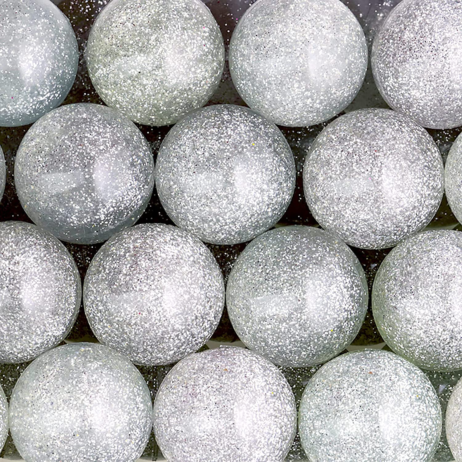 Glitter Hi-Bounce Balls Silver 45 mm