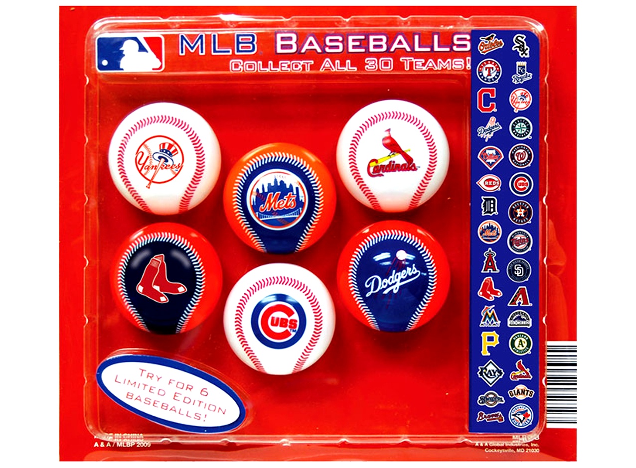 MLB Mini Baseballs in Bulk Bag 2