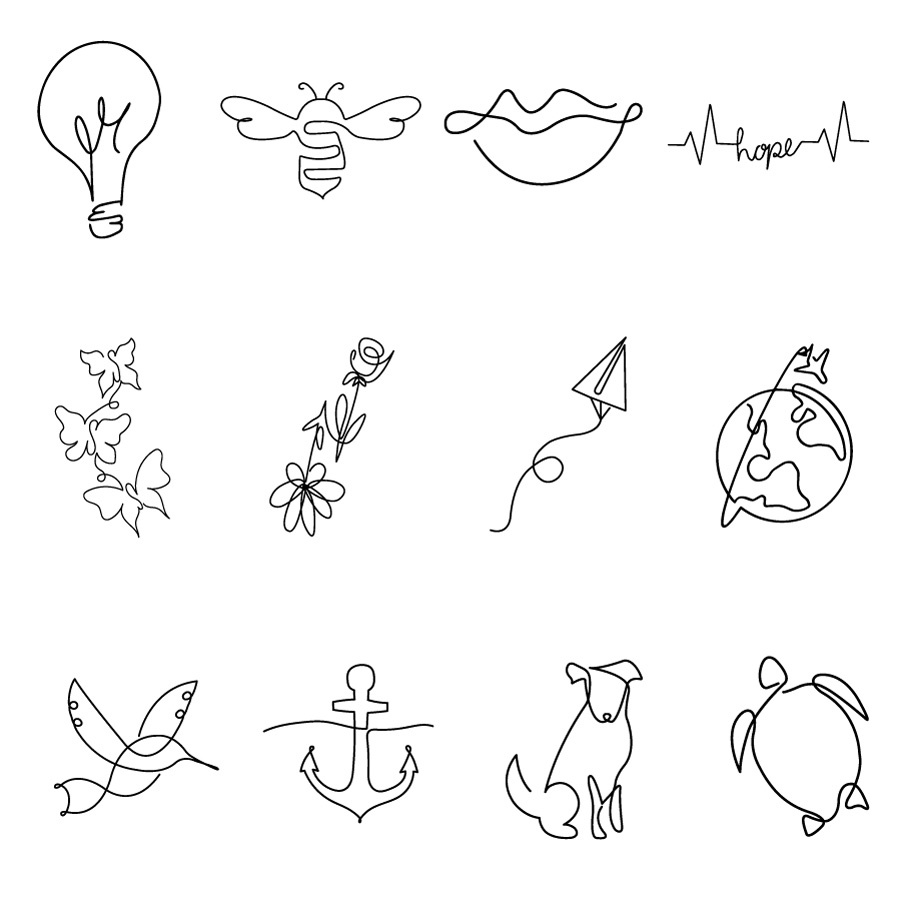 Single Line Tattoos EnterVending