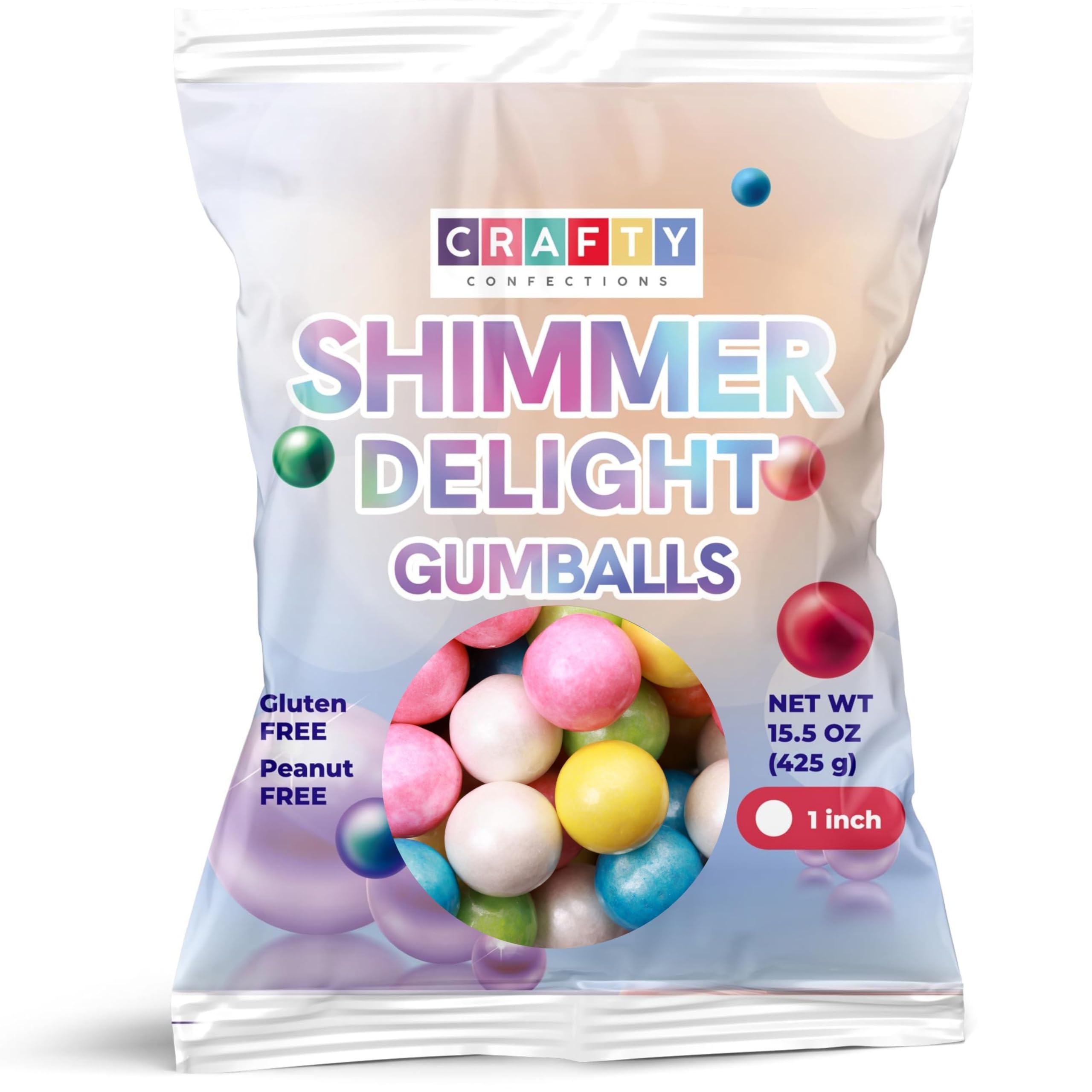Gumballs for Gumball Machine - Shimmer Spring Mix 1 Inch Large Gumballs - Baseball Softball Bubble Gum for Kids - Sweet Chewing Gum Balls in Bulk 15 OZ Gumballs for Gumball Machine - Shimmer Spring Mix 1 Inch Large Gumballs - Baseball Softball Bubble Gum for Kids - Sweet Chewing Gum Balls in Bulk 15 OZ