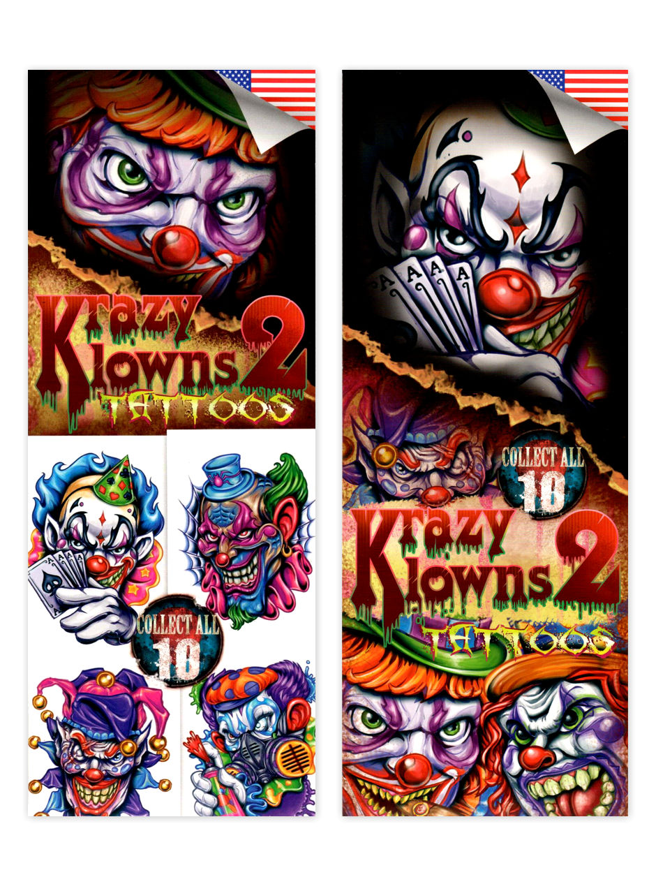 Krazy Klown 2 Tattoos (display)
