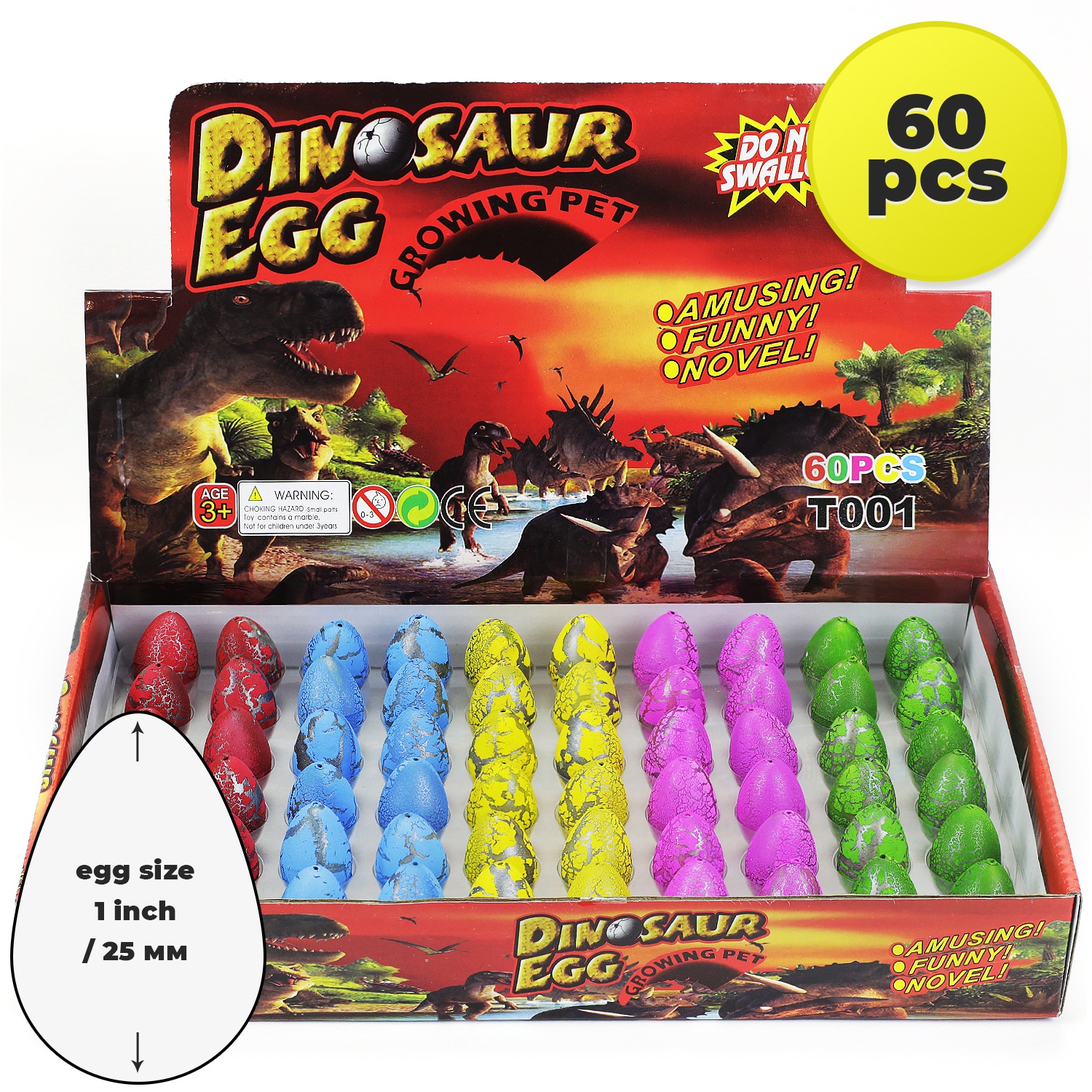 Toys Grow Eggs Colored Pack 60 pcs