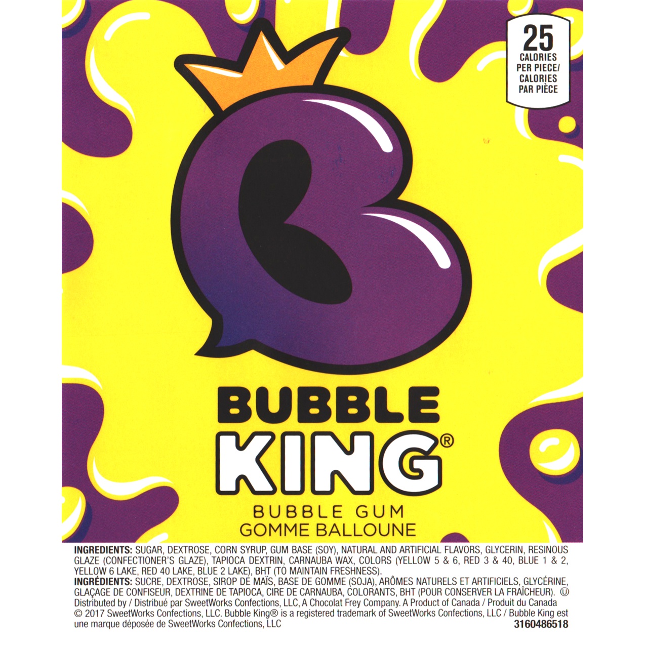 Bubblegum Bubble King Classic Gumballs 25 Mm By Oak Leaf 850 Count ...