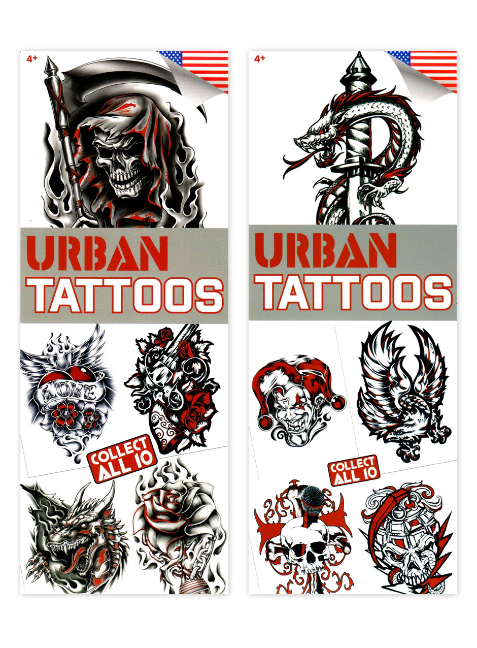 Urban 4~w/ a pop of red Tattoos