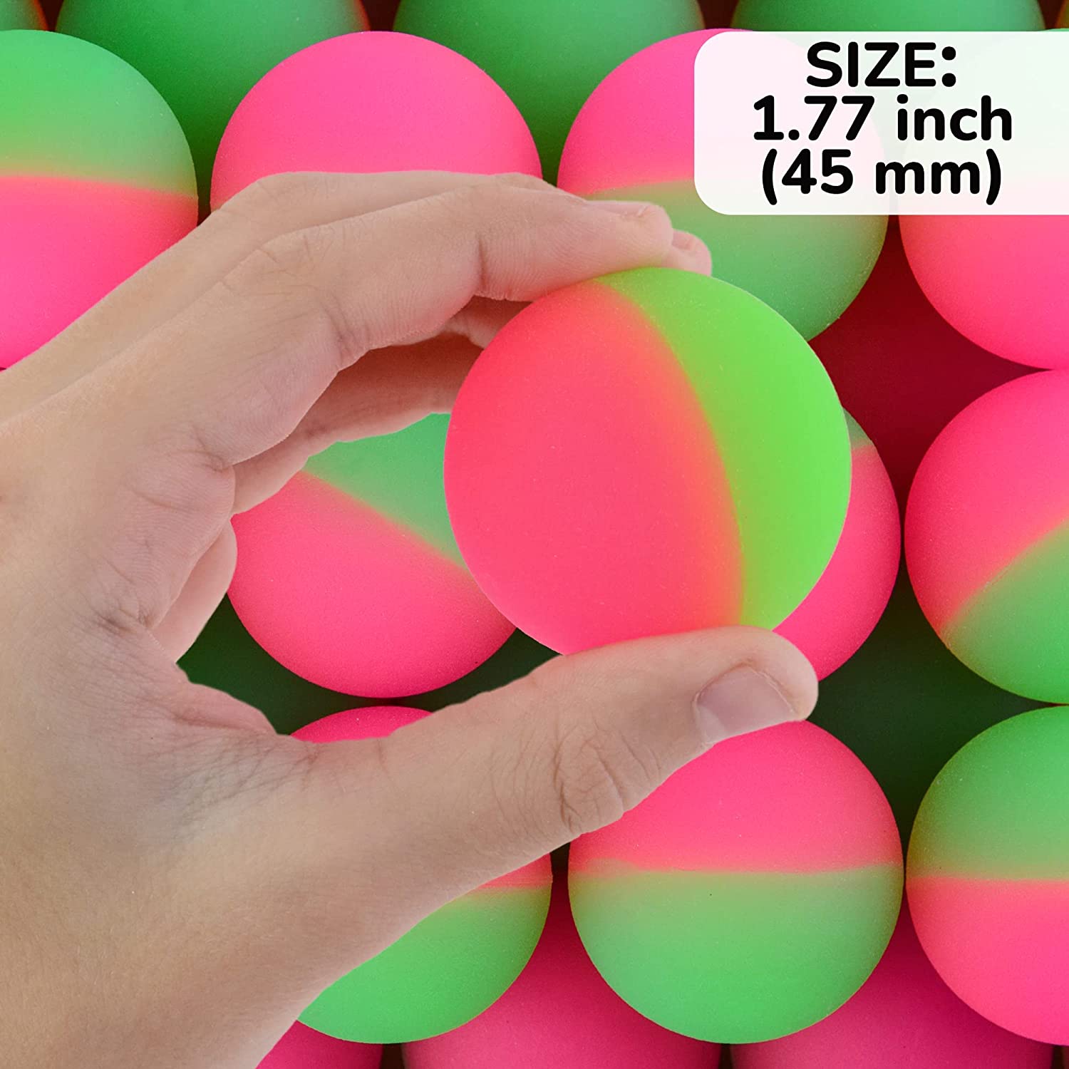 Buy Icy Hi Bounce Balls Green Red 45 Mm Entervending