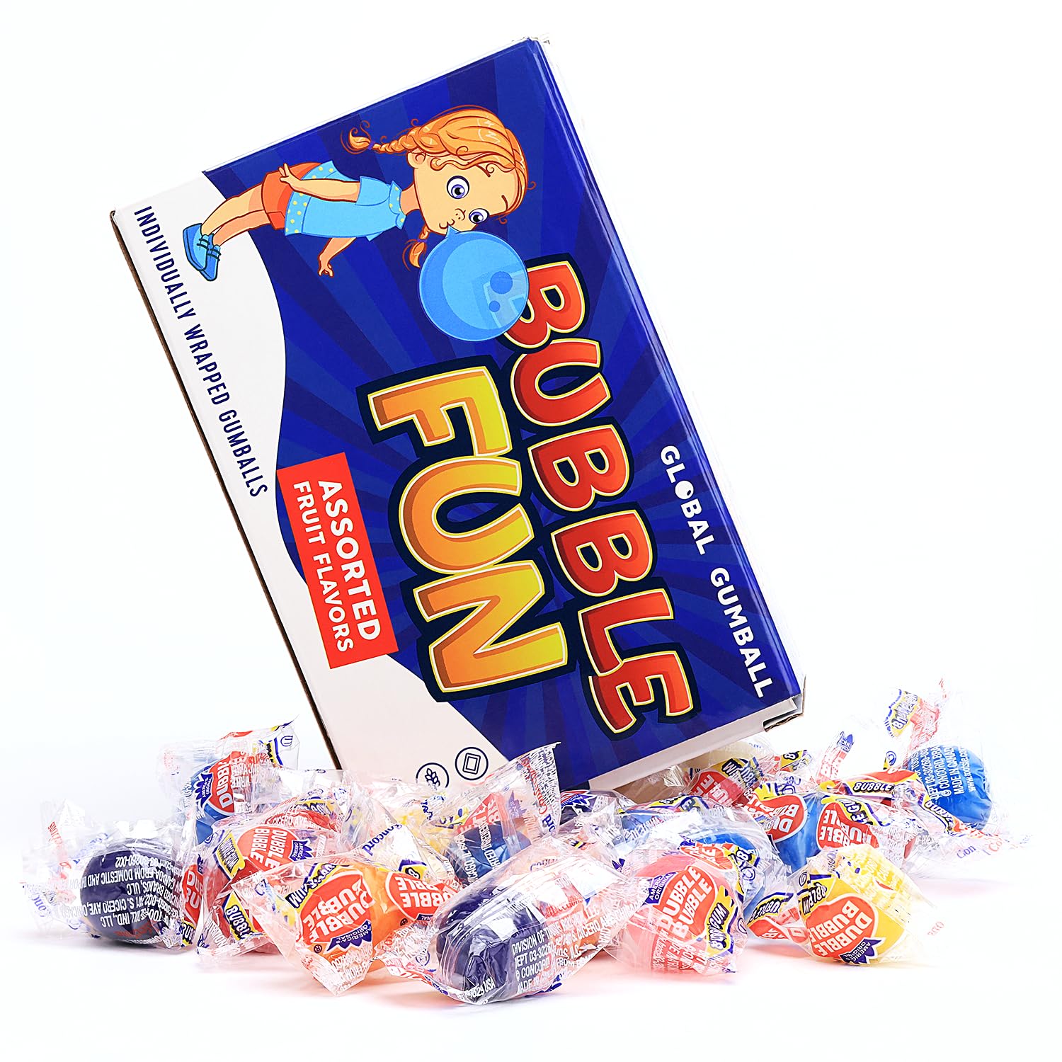 Gumballs for Kids - Assorted Chewing Gum Balls Individually Wrapped Gumballs - 8 Oz Gift Box - Chewing Bubble Gum for Kids - Colored Gum Balls Gumballs for Kids - Assorted Chewing Gum Balls Individually Wrapped Gumballs - 8 Oz Gift Box - Chewing Bubble Gum for Kids - Colored Gum Balls