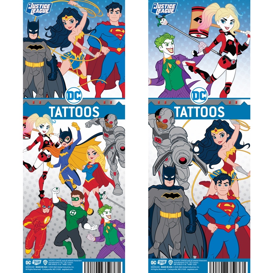 DC Comics™ Character Tattoos