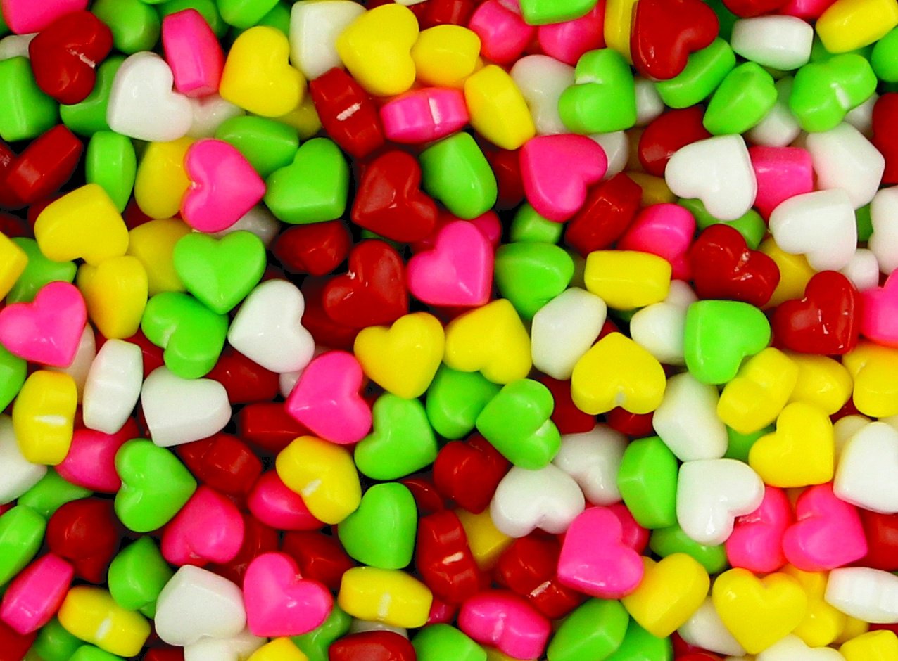Candy Rainbow Hearts