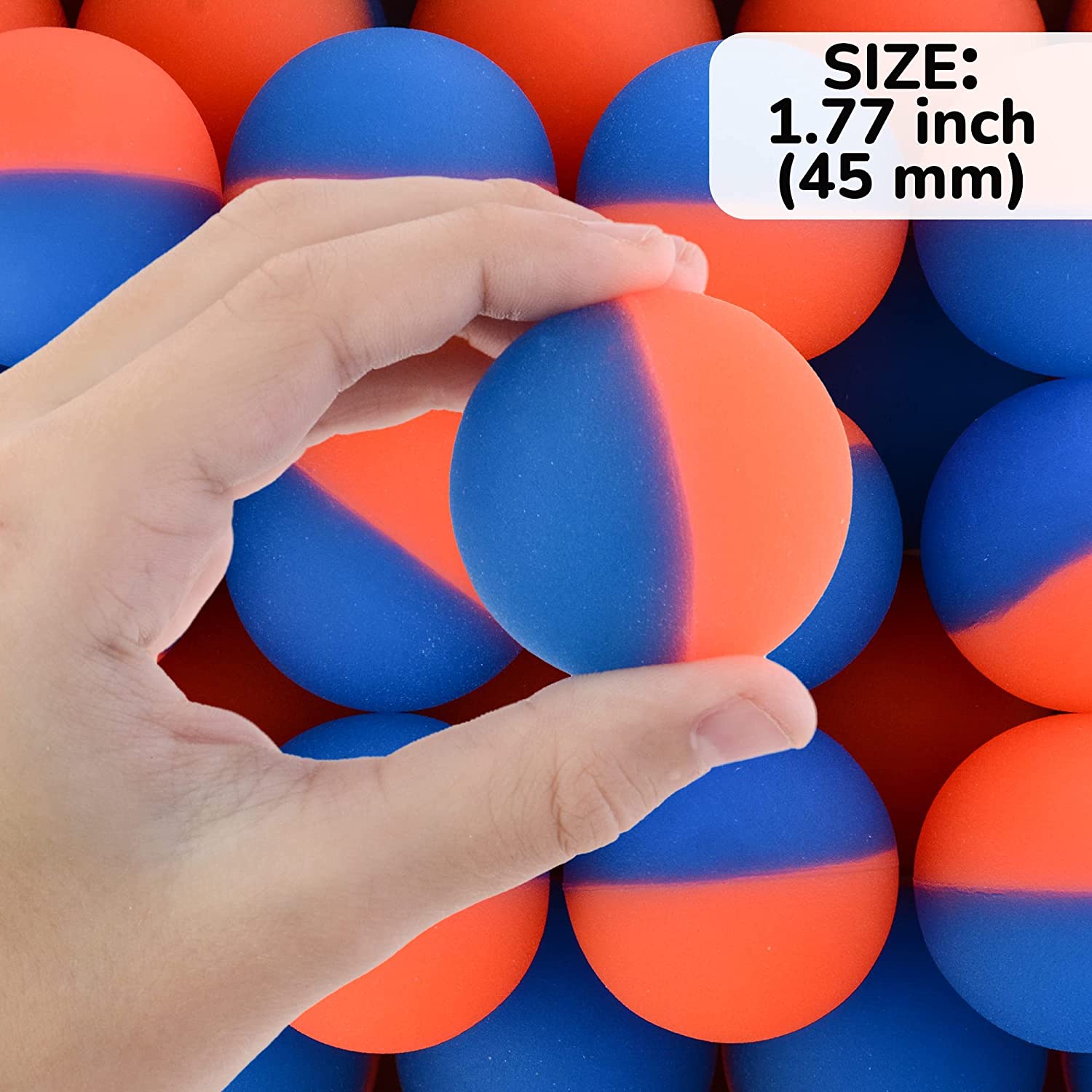 Buy Icy HiBounce Balls OrangeBlue 45 mm EnterVending