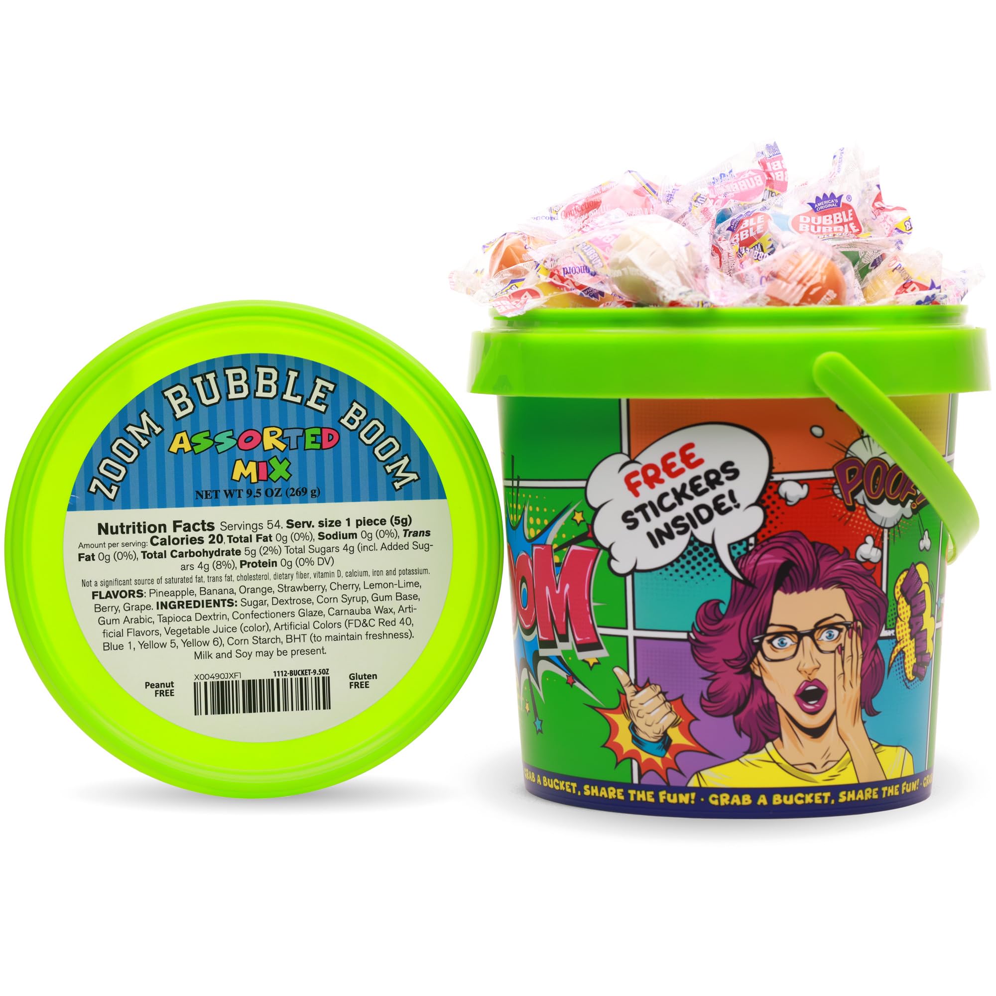 Gumballs for Kids - Assorted Chewing Gum Balls -  Individually Wrapped Gumballs - 9.5 OZ Baseball Gum in Bucket  - Chewing Bubble Gum for Kids - Colored Gum Balls Gumballs for Kids - Assorted Chewing Gum Balls -  Individually Wrapped Gumballs - 9.5 OZ Baseball Gum in Bucket  - Chewing Bubble Gum for Kids - Colored Gum Balls