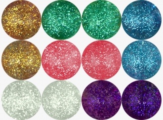 24 pcs Glitter Hi-Bounce Balls 45 mm