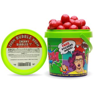 Chewing Bubble Gum Balls – 1 Inch Red Gumballs Cherry Flavor – 1.3 LB Baseball Double Bubble Gum - Vending Machine Refill Bulk for Goody Bags & Candy Bar gumballs in bulk