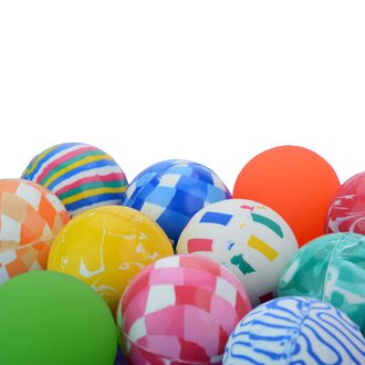 60mm Hi-Bounce Ball Set 25 Pack - Assorted Designs for Fun Play and High Bounce Toy Collection