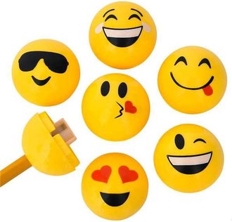 1.5" Emoticon Sharpener 24 Pcs vending supply