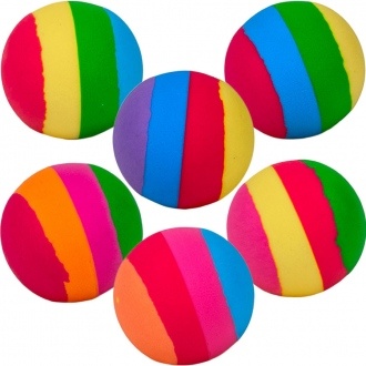 32mm Hi-Bounce Rubber Balls - Rainbow Mix (100 Pieces) Fun Play Collection