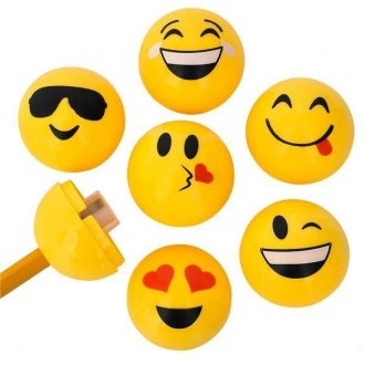 1.5" Emoticon Sharpener 24 Pcs vending supply