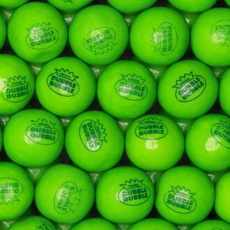 1.7 LB Green Apple Gumballs 1" – Stand-Up Pouch gumballs in bulk