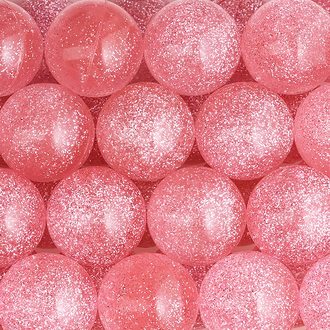 Glitter Hi-Bounce Balls Pink 45 mm