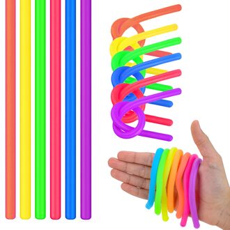 12 Pack Monkey Noodles - Fidget Stretchy Sensory Toys for Kids and Toddlers - Autism Sensory Products - Stretchy String - Party Favors for Kids - Treasure Box Toys for Classroom Easter Toys vending supply