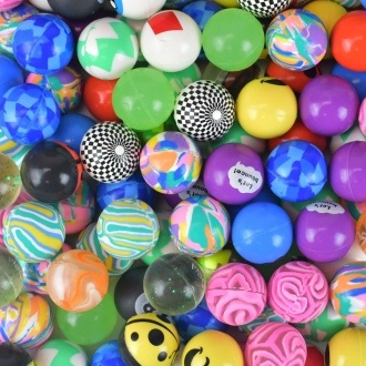 45mm Hi-Bounce Premium Rubber Ball Set for Vending Machines & Collectibles