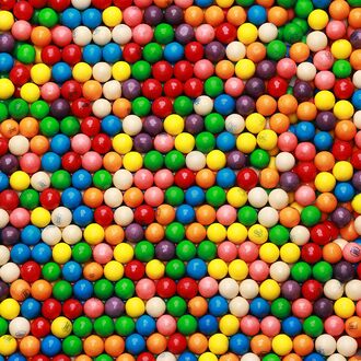 15 OZ Flow-Wrapped Assorted Fruit Gumballs 0.55" (14 mm) gumballs in bulk