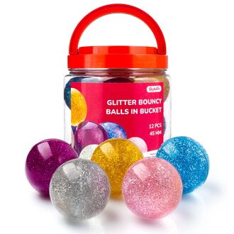 12 pcs Bouncy Balls Party Favors - 45mm Bouncing Balls - Large Hi Bounce Ball - Rubber Ball Gifts for Kids