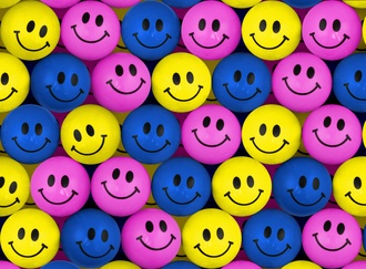 27mm Happy Face Hi-Bounce Balls - 250 Pack Super Bouncy Emoji Toy Ball - Ultimate Party Supplies & Fun Kids  Play Collectible Novelty