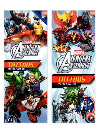Avengers Assemble Tattoos 3 (display)