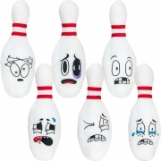 Bowling Pin Bean ポーリングピン人形 Bowling Pin Plush Set Expressive Face Soft Toys Bundle Funny Kids